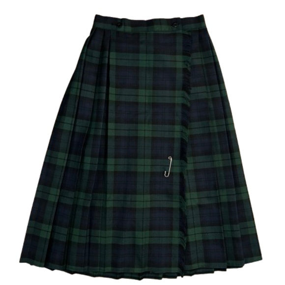 Martinelli Green Plaid A-Line Skirt vintage - Picture 1 of 6